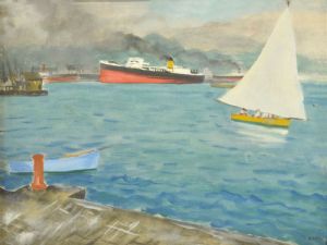 Boats in the Gulf of La Spezia, circa 1935